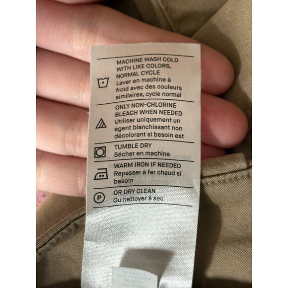 Vince mid rise Italian stretch cotton chino pants tan size 4 - Picture 5 of 7